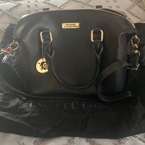 NWT large black Versace Collection handbag